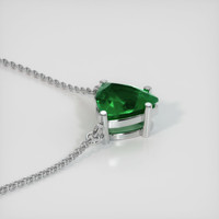 4.29 Ct. Emerald   Necklace, 18K White Gold 3