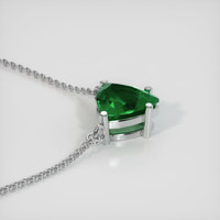 4.29 Ct. Emerald Necklace, 18K White Gold 3