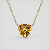 8.44 Ct. Yellowish Orange Citrine Necklace, 10K Yellow Gold 1