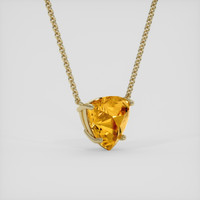 8.44 Ct. Yellowish Orange Citrine Necklace, 10K Yellow Gold 2