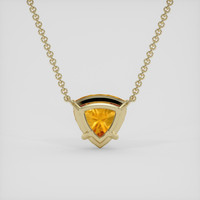 8.44 Ct. Yellowish Orange Citrine Necklace, 10K Yellow Gold 4