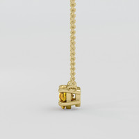 0.41 Ct. Orangish Yellow Sapphire Necklace, 10K Yellow Gold 3