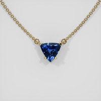 0.89 Ct. Sapphire Necklace, 14K Yellow Gold 1