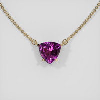0.73 Ct. Sapphire Necklace, 14K Yellow Gold 1