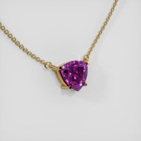 0.73 Ct. Sapphire Necklace, 14K Yellow Gold 2
