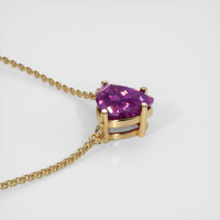 0.73 Ct. Sapphire Necklace, 14K Yellow Gold 3