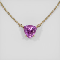 0.88 Ct. Sapphire Necklace, 14K Yellow Gold 1