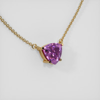 0.88 Ct. Sapphire Necklace, 14K Yellow Gold 2