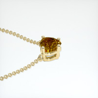 1.12 Ct. Orangish Brown Sapphire Necklace, 14K Yellow Gold 3