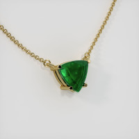 1.42 Ct. Emerald  Necklace - 18K Yellow Gold