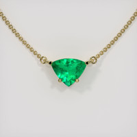 2.32 Ct. Emerald   Necklace, 18K Yellow Gold 1