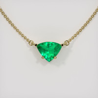 2.32 Ct. Emerald Necklace, 18K Yellow Gold 1