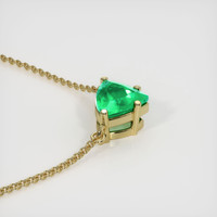 2.32 Ct. Emerald Necklace, 18K Yellow Gold 3