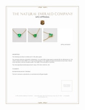 Emerald Necklace 1.54 Ct., 18K Yellow Gold Appraisal