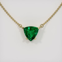 4.29 Ct. Emerald   Necklace, 18K Yellow Gold 1