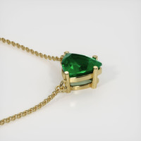 4.29 Ct. Emerald Necklace, 18K Yellow Gold 3