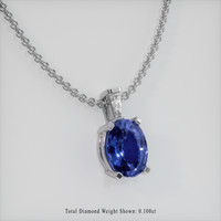 2.06 Ct. Gemstone Pendant, Platinum 950 2