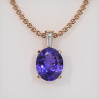 4.42 Ct. Gemstone Pendant, 14K Rose Gold 1