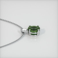 0.90 Ct. Green Sapphire Pendant, 14K White Gold 3
