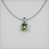 0.49 Ct. Sapphire Pendant, 14K White Gold 1