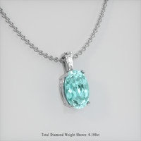 1.82 Ct. Gemstone Pendant, 18K White Gold 2
