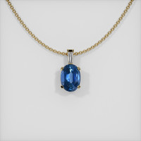 1.17 Ct. Sapphire Pendant, 14K Yellow Gold 1