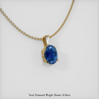 1.17 Ct. Sapphire Pendant, 14K Yellow Gold 2