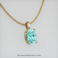 1.82 Ct. Gemstone Pendant, 14K Yellow Gold 2