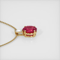 2.06 Ct. Purplish Pink Sapphire Pendant, 14K Yellow Gold 3