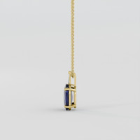 4.02 Ct. Blue Sapphire Pendant, 14K Yellow Gold 3