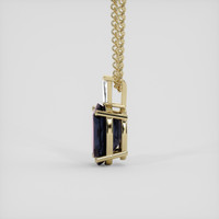 3.83 Ct. Blue Sapphire Pendant, 14K Yellow Gold 3