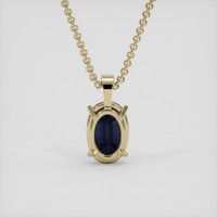 3.83 Ct. Blue Sapphire Pendant, 14K Yellow Gold 4