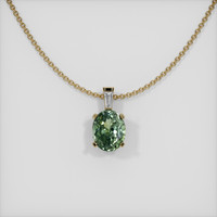 0.90 Ct. Sapphire Pendant, 14K Yellow Gold 1