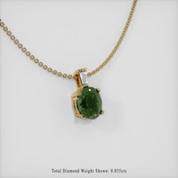 0.90 Ct. Sapphire Pendant, 14K Yellow Gold 2