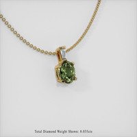 0.49 Ct. Sapphire Pendant, 14K Yellow Gold 2