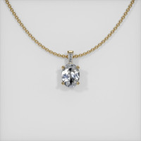 0.92 Ct. Sapphire Pendant, 14K Yellow Gold 1