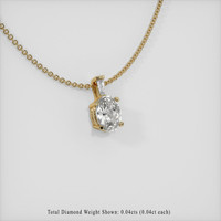 0.92 Ct. Sapphire Pendant, 14K Yellow Gold 2