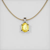 0.65 Ct. Sapphire Pendant, 14K Yellow Gold 1