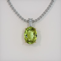 3.66 Ct. Gemstone Pendant, 14K Yellow & White 1