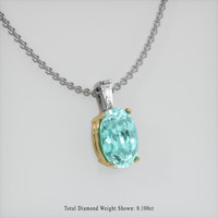 1.82 Ct. Gemstone Pendant, 18K Yellow & White 2