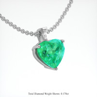 6.42 Ct. Emerald Pendant, Platinum 950 2