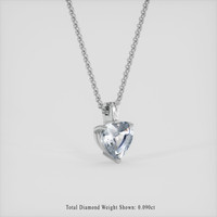 2.03 Ct. White Sapphire Pendant, Platinum 950 2