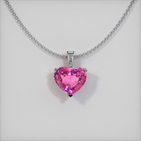 2.03 Ct. Sapphire Pendant, 14K White Gold 1