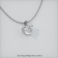 1.03 Ct. Sapphire Pendant, 14K White Gold 2