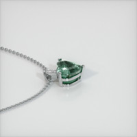 3.64 Ct. Sapphire Pendant, 14K White Gold 3