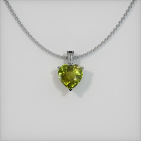 0.77 Ct. Sapphire Pendant, 14K White Gold 1