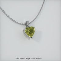 0.77 Ct. Sapphire Pendant, 14K White Gold 2