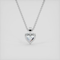 2.03 Ct. White Sapphire Pendant, 18K White Gold 4