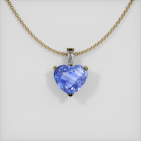 2.00 Ct. Sapphire Pendant, 14K Yellow Gold 1