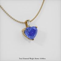 2.00 Ct. Sapphire Pendant, 14K Yellow Gold 2